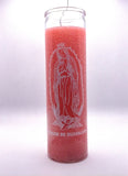Virgen de Guadalupe Red ( Rojo ) Candle