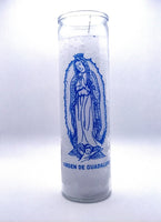 Virgen de Guadalupe White ( Blanco ) Candle