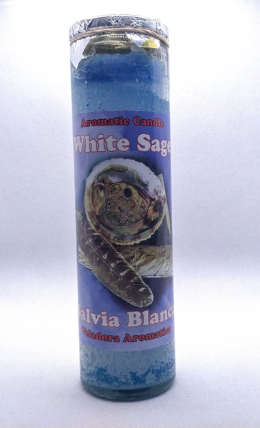 White Sage  ( Salvia Blanca )    Prepared Candle